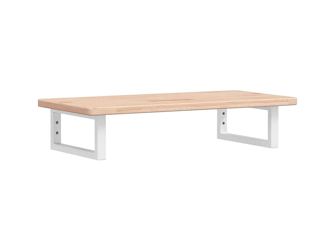 Waschtischplatte mit Halterung Stahl und Massivholz Eiche
