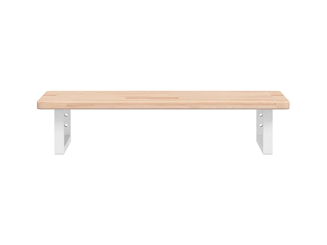 Waschtischplatte mit Halterung Stahl und Massivholz Eiche