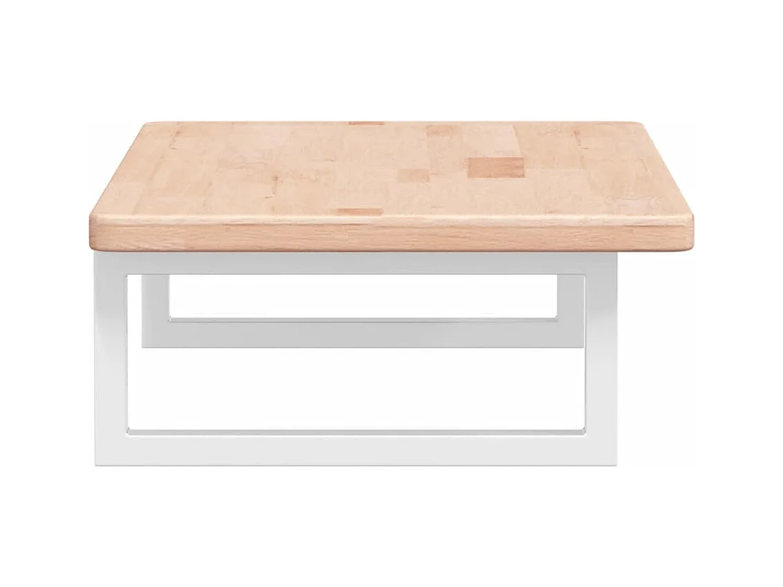Waschtischplatte mit Halterung Stahl und Massivholz Eiche