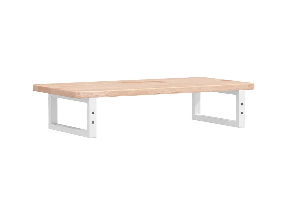 Waschtischplatte mit Halterung Stahl und Massivholz Eiche
