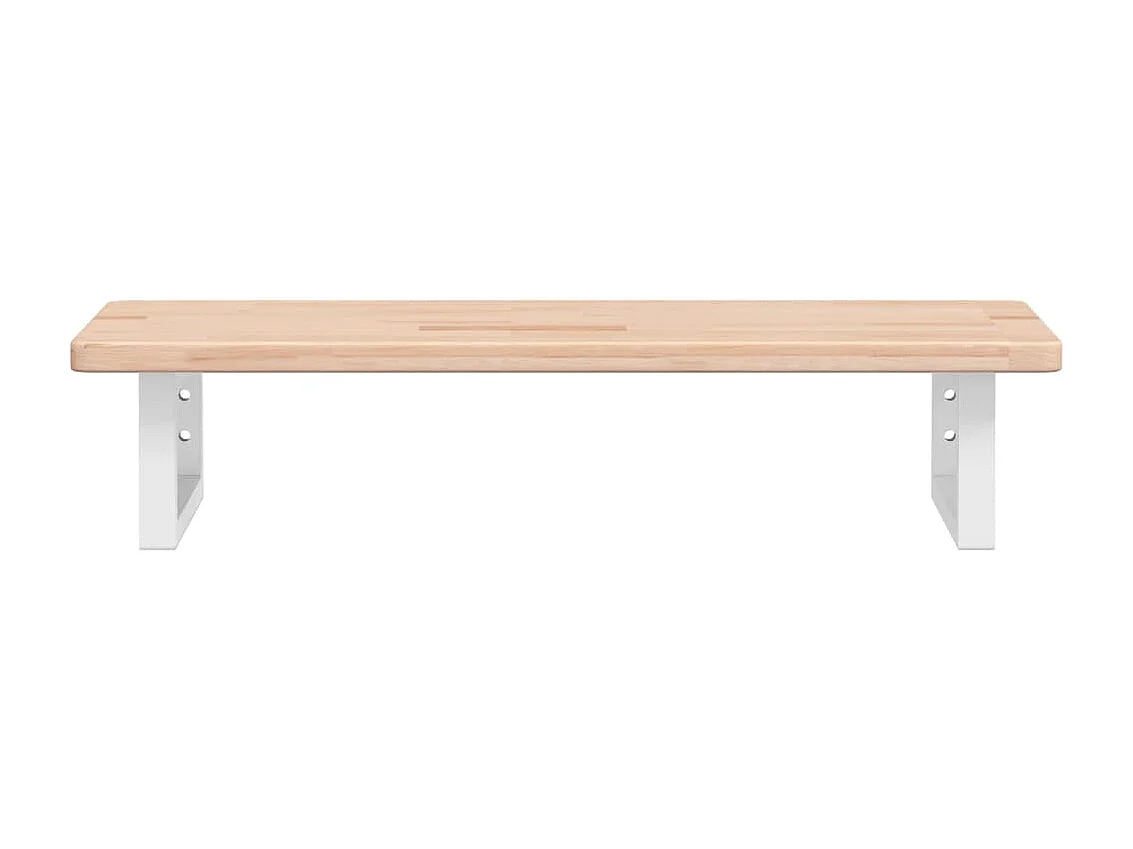 Étagère de vasque murale acier et bois de chêne massif