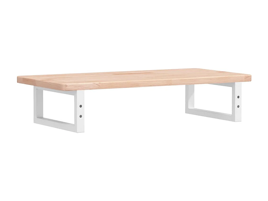 Étagère de vasque murale acier et bois de chêne massif