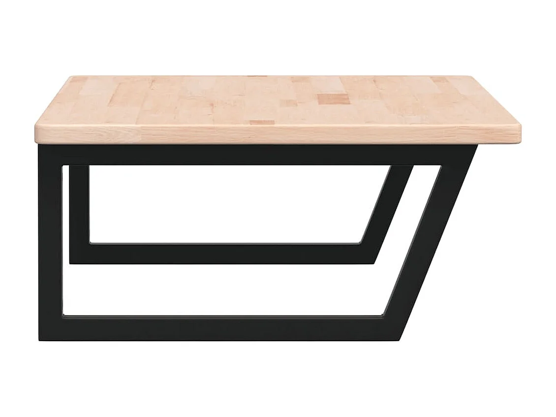 Étagère de vasque murale acier et bois de chêne massif