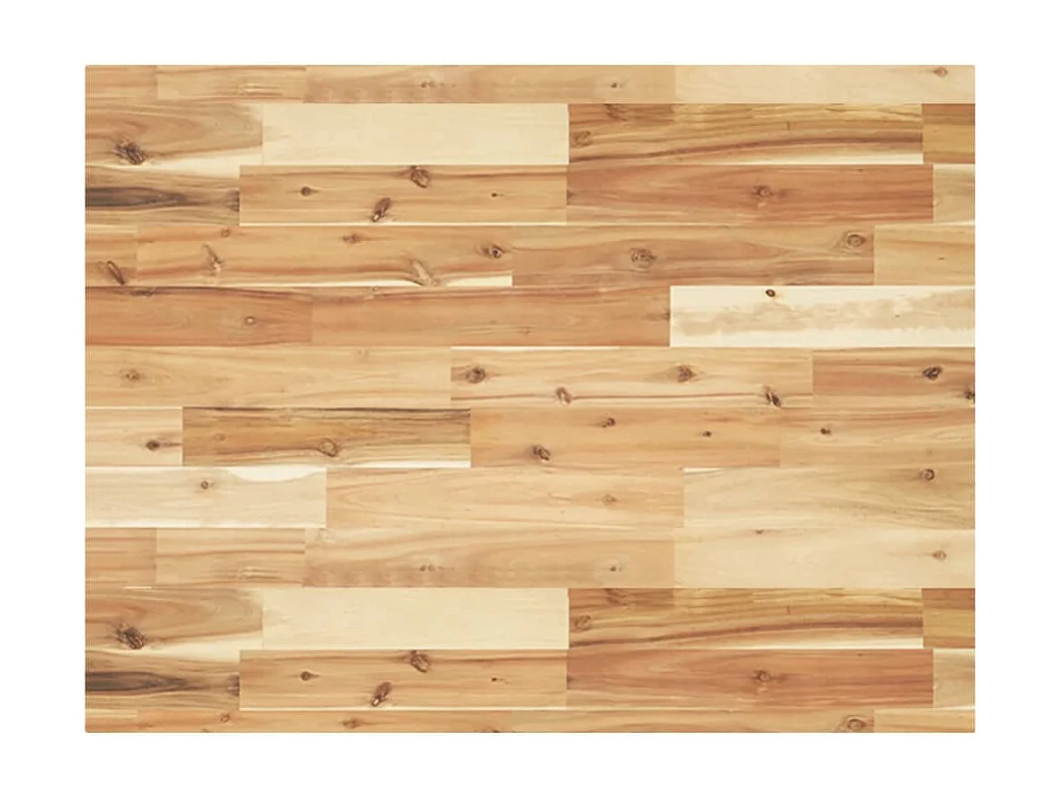 Étagère de vasque murale acier et bois massif d'acacia