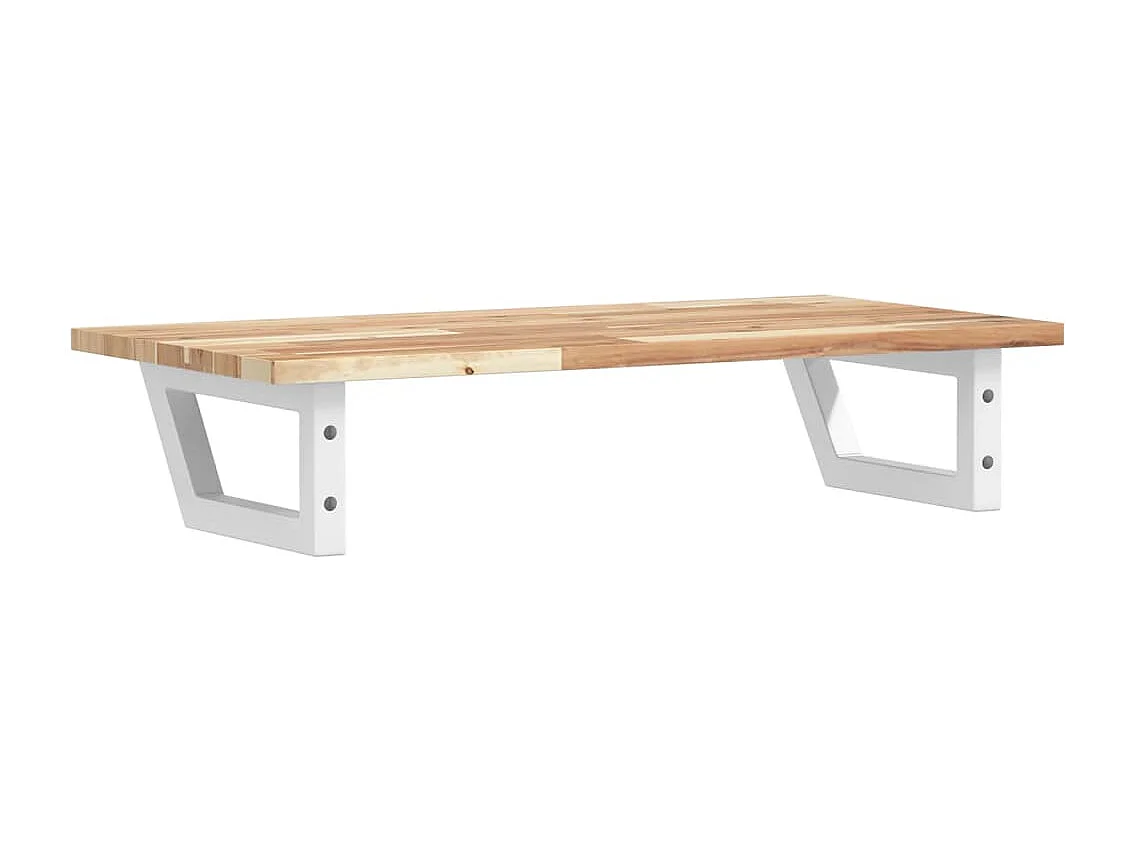 Waschbeckenregal Wandmontage Stahl und Akazienholz