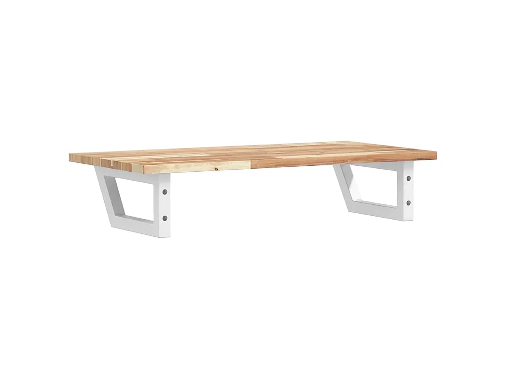 Badkamer wandschap staal en massief acaciahout