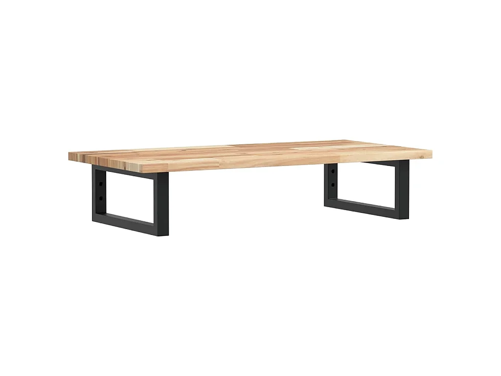 Waschbeckenregal Wandmontage Stahl und Akazienholz