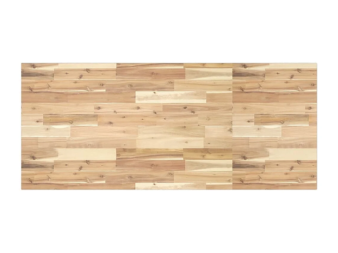 Étagère de vasque murale acier et bois massif d'acacia