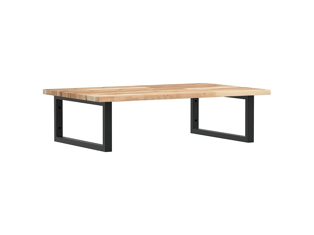Waschbeckenregal Wandmontage Stahl und Akazienholz