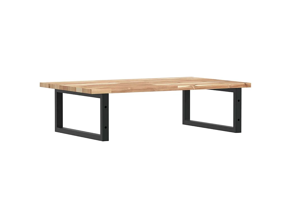 Waschbeckenregal Wandmontage Stahl und Akazienholz