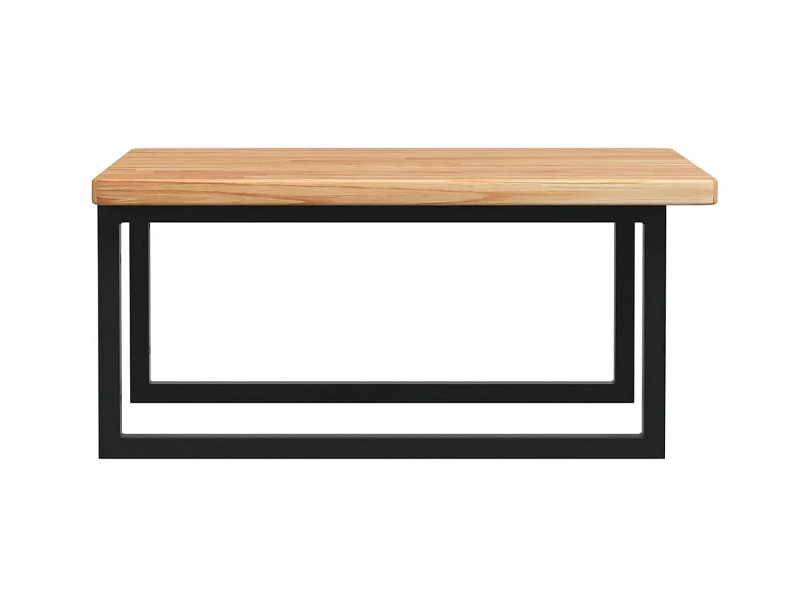 Ripiano a Parete per Lavabo in Acciaio e Massello di Rovere