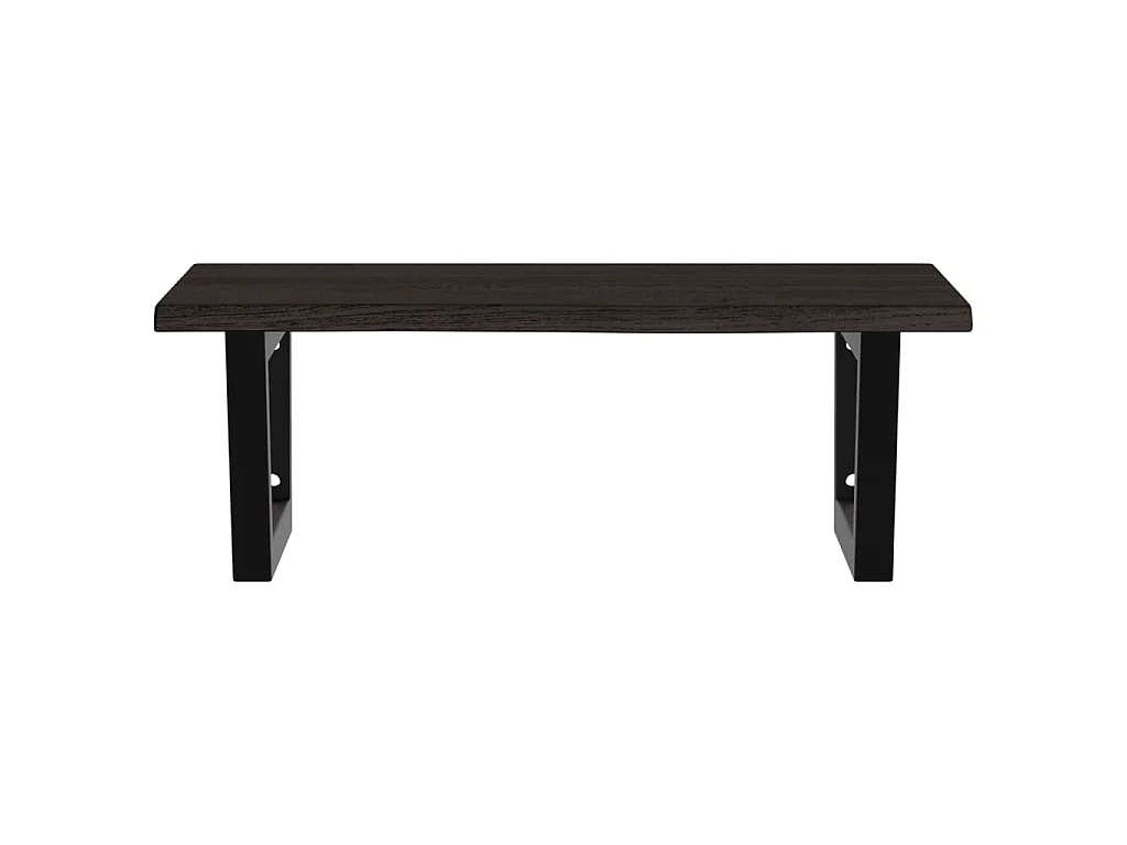 Estante de lavabo de pared de acero y madera maciza de roble