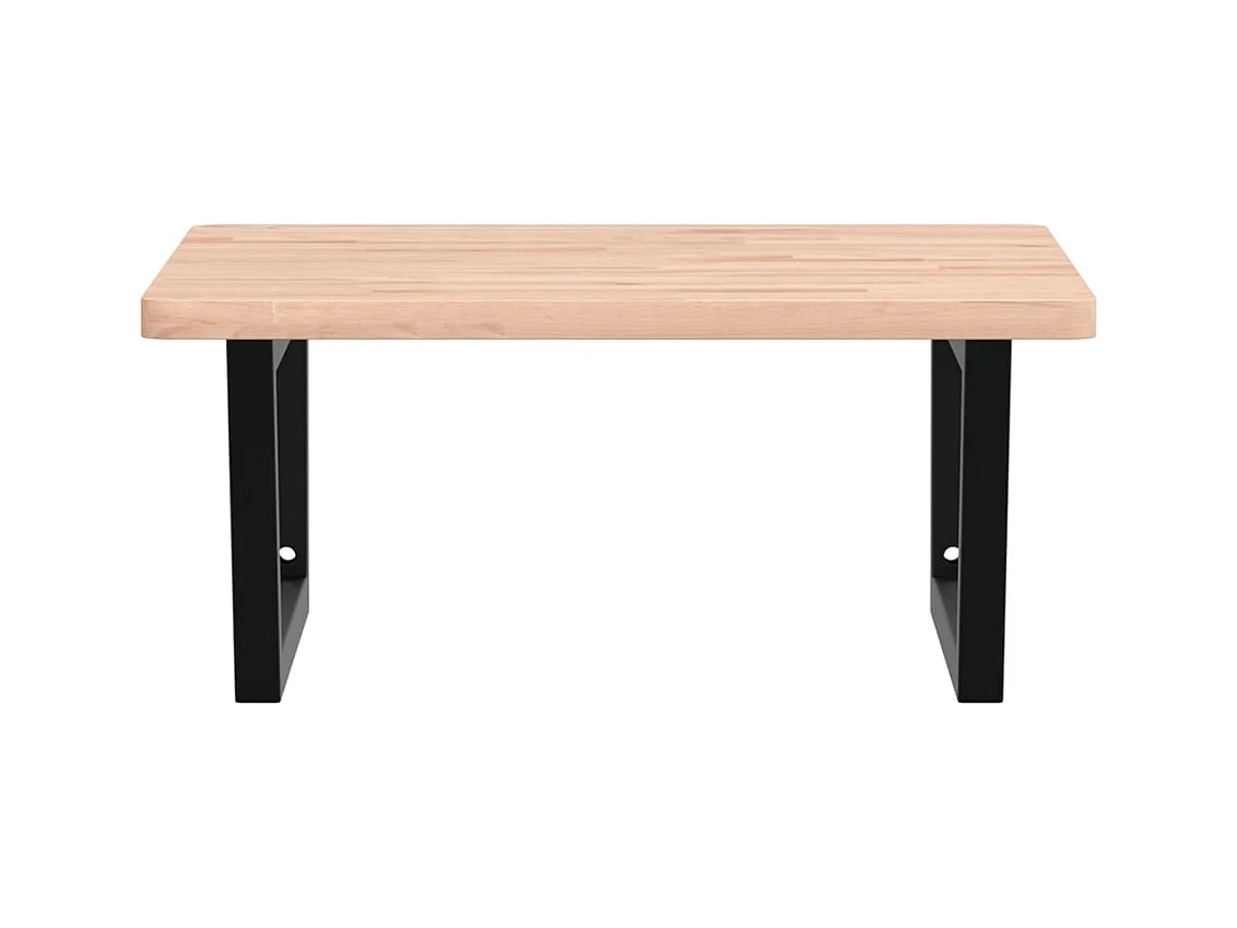 Badkamer wandschap staal en massief beukenhout