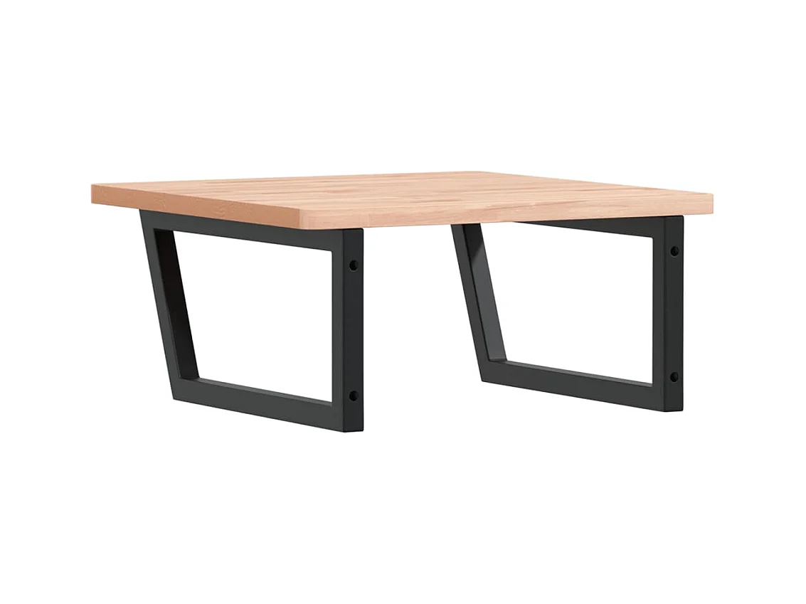 Badkamer wandschap staal en massief beukenhout