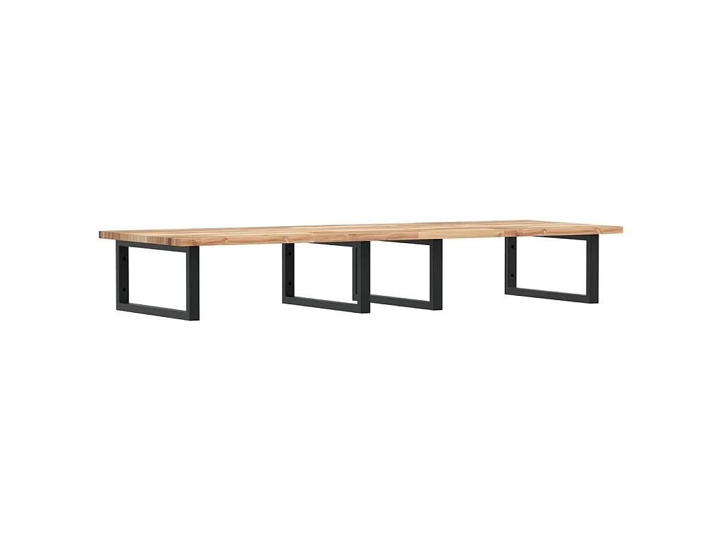Waschbeckenregal Wandmontage Stahl und Akazienholz