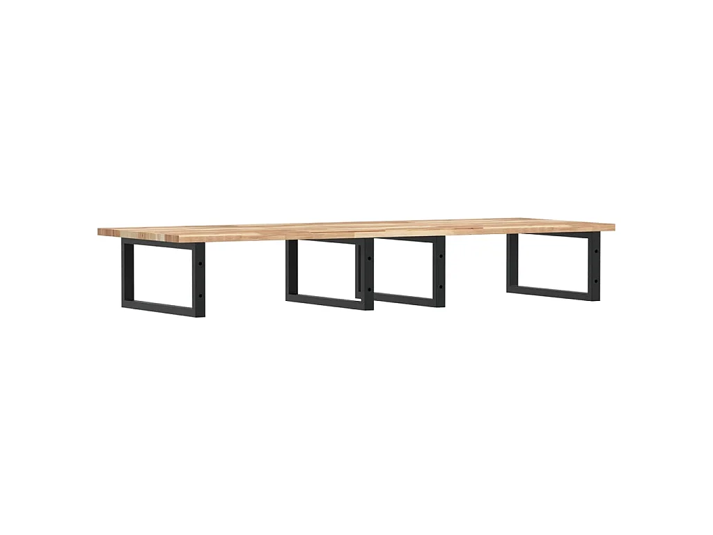 Waschbeckenregal Wandmontage Stahl und Akazienholz