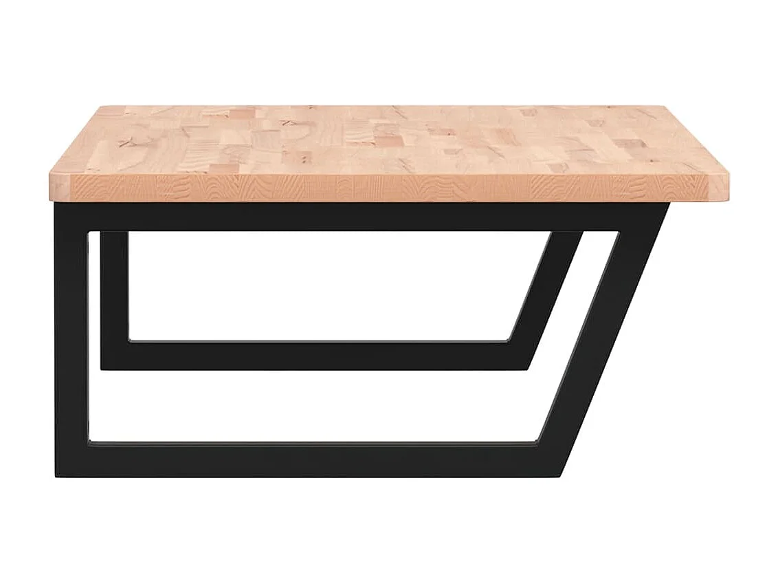 Étagère de vasque murale acier et bois massif de hêtre