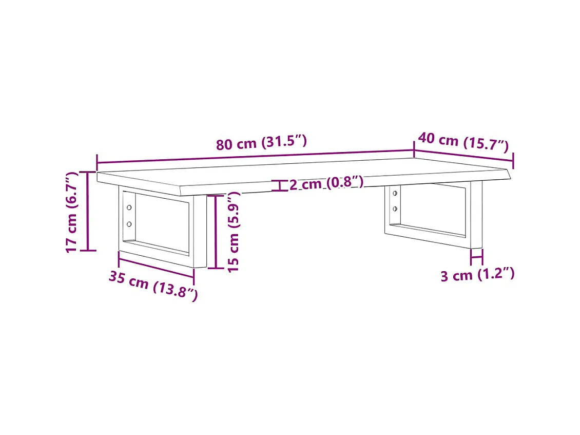 Badkamer wandschap staal en massief eikenhout