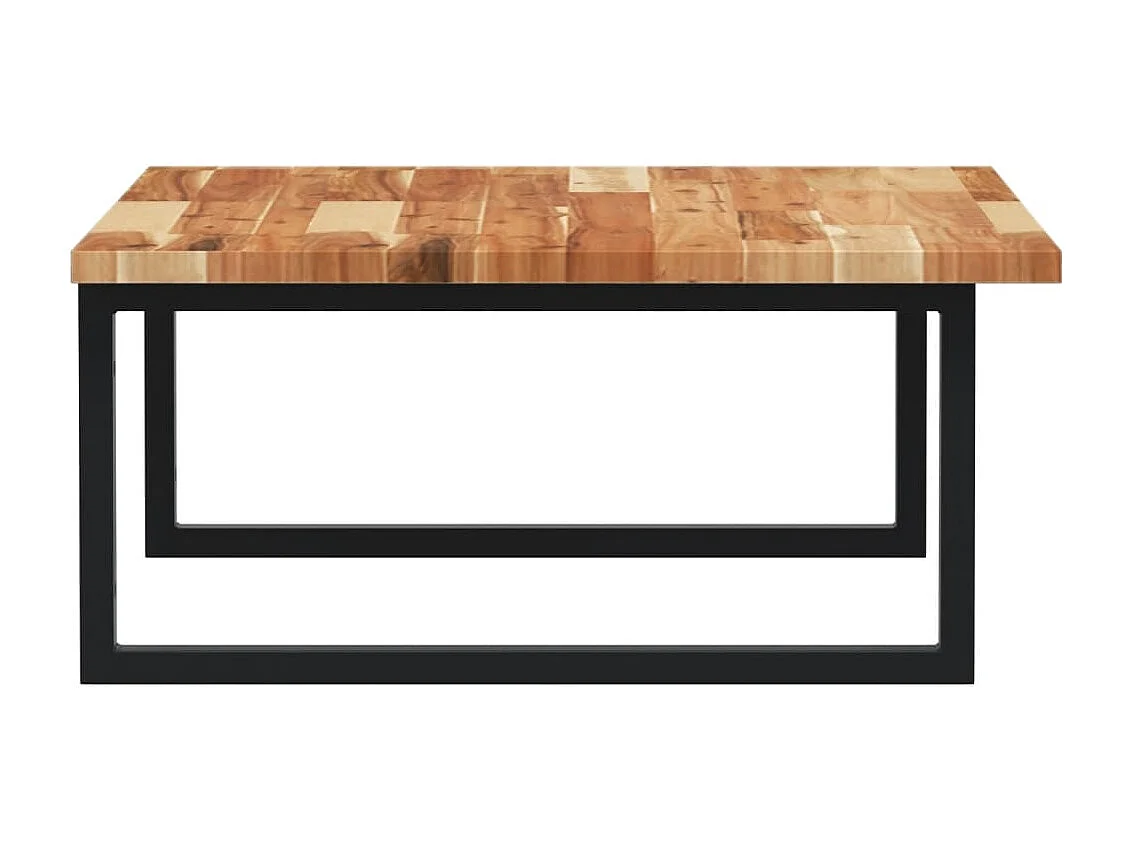 Estante de lavabo de pared acero y madera maciza de acacia