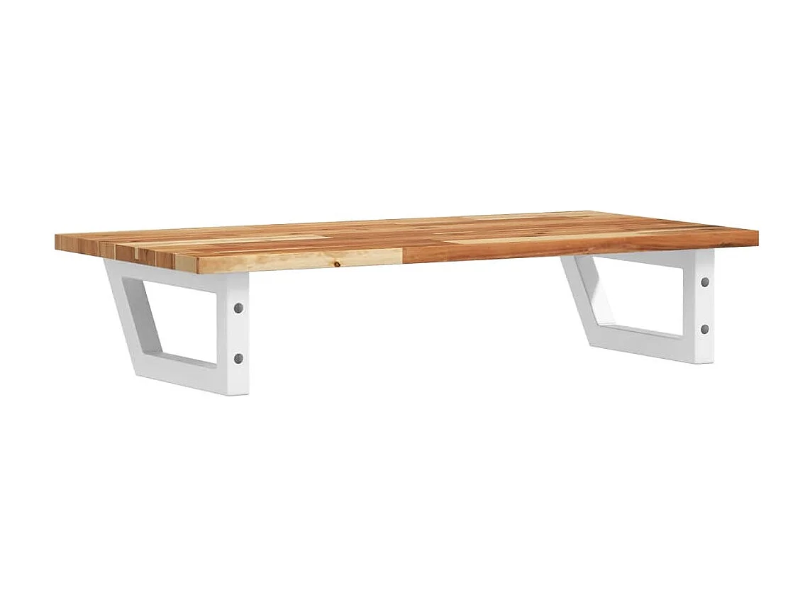 Waschbeckenregal Wandmontage Stahl und Akazienholz