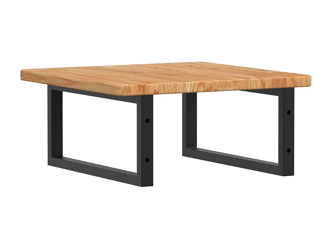 Badkamer wandschap staal en massief eikenhout