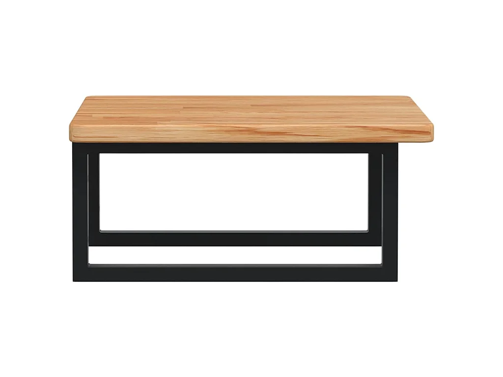 Waschtischplatte mit Halterung Stahl und Massivholz Eiche