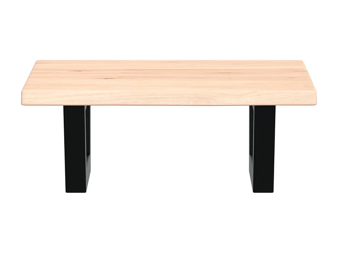 Ripiano a Parete per Lavabo in Acciaio e Massello di Rovere