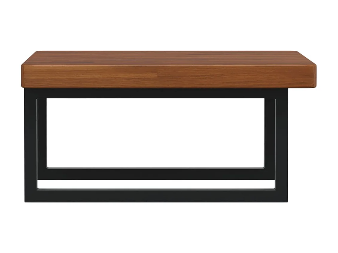 Étagère de vasque murale acier et bois de chêne massif