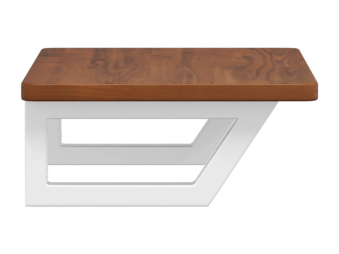 Badkamer wandschap staal en massief eikenhout