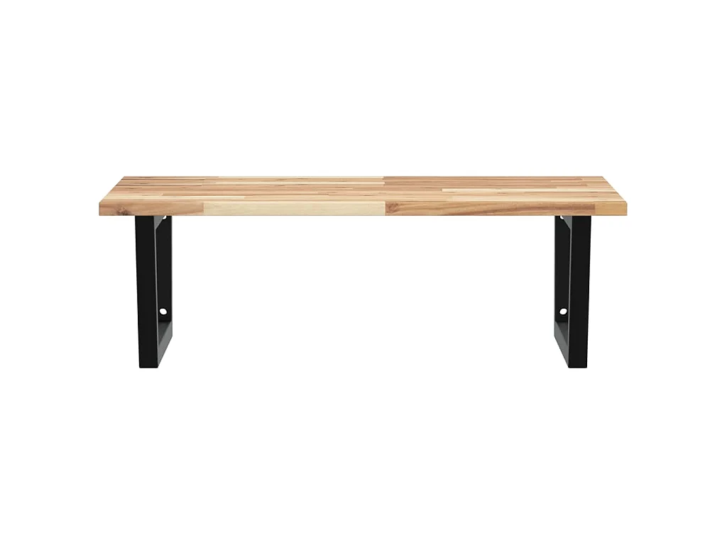 Waschbeckenregal Wandmontage Stahl und Akazienholz