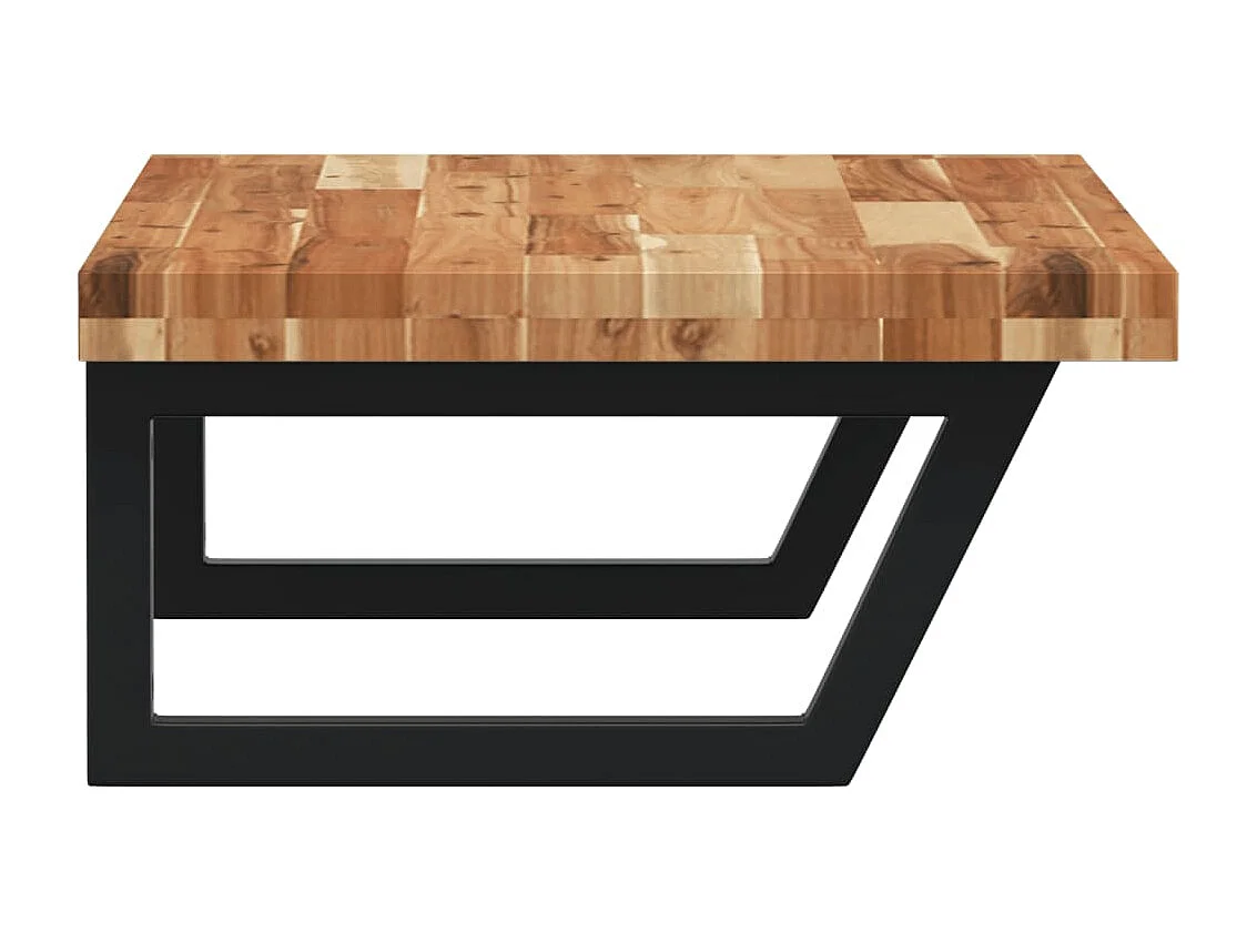 Prateleira de parede p/ lavatório aço/madeira de acácia maciça