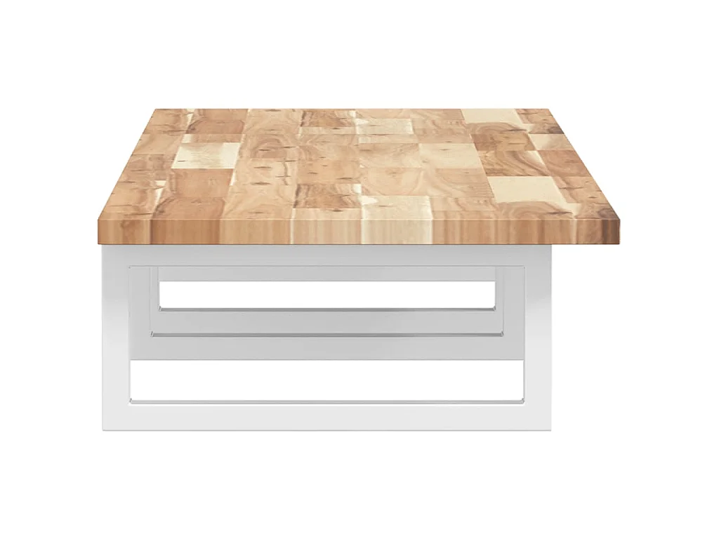 Badkamer wandschap staal en massief acaciahout