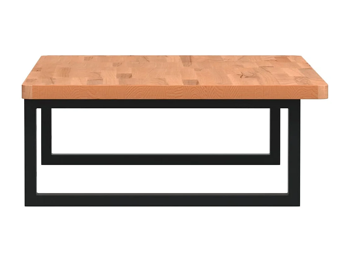 Waschbeckenregal Wandmontage Stahl und Massivholz Buche