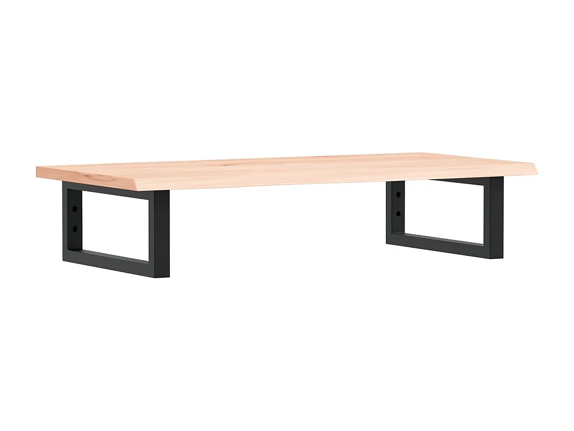 Waschtischplatte mit Halterung Stahl und Massivholz Eiche