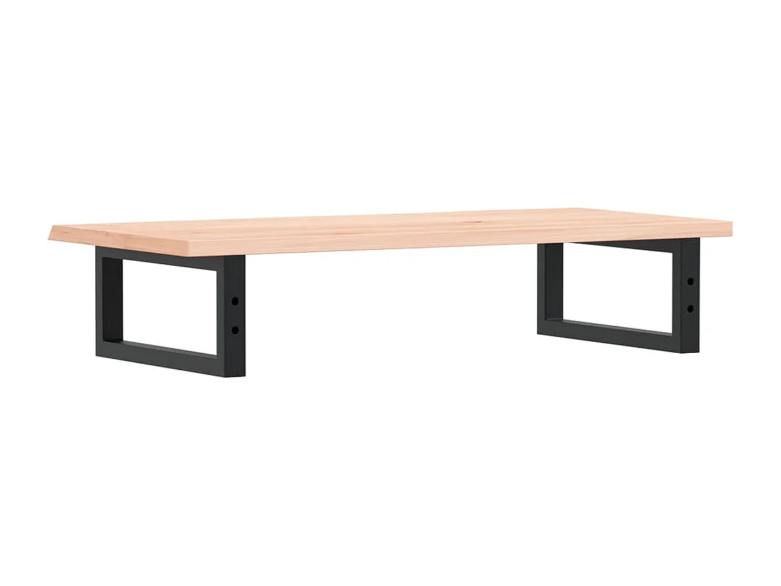 Waschtischplatte mit Halterung Stahl und Massivholz Eiche