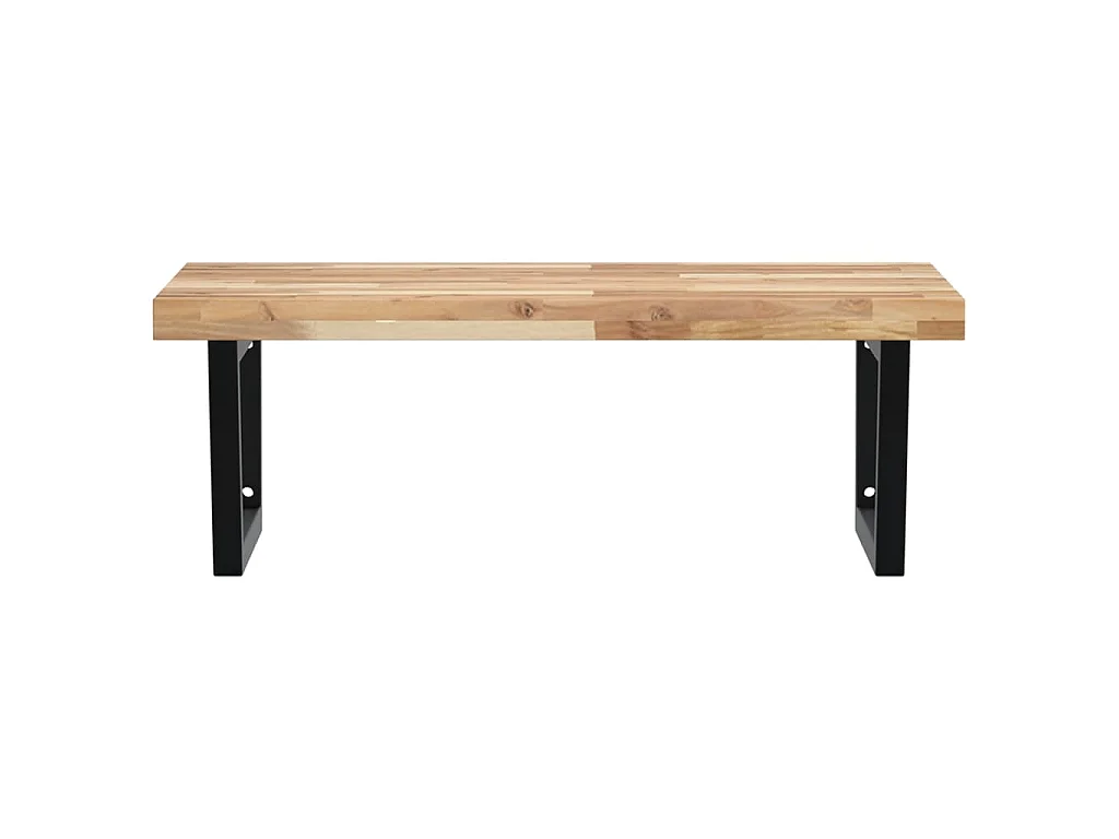 Waschbeckenregal Wandmontage Stahl und Akazienholz