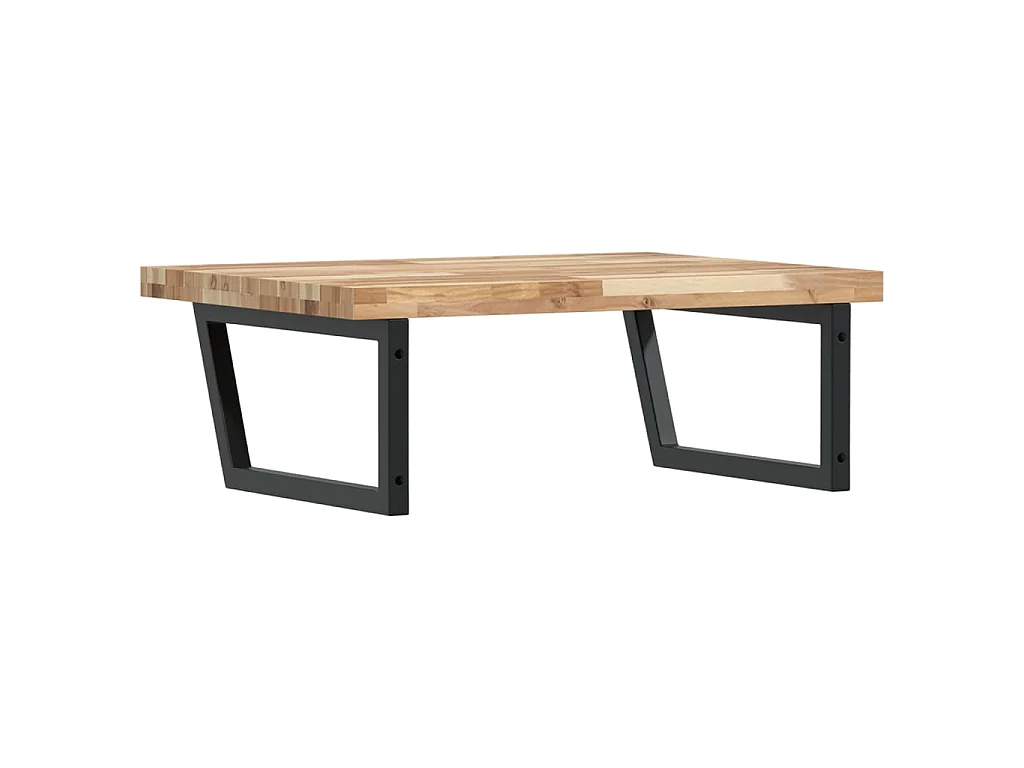 Waschbeckenregal Wandmontage Stahl und Akazienholz