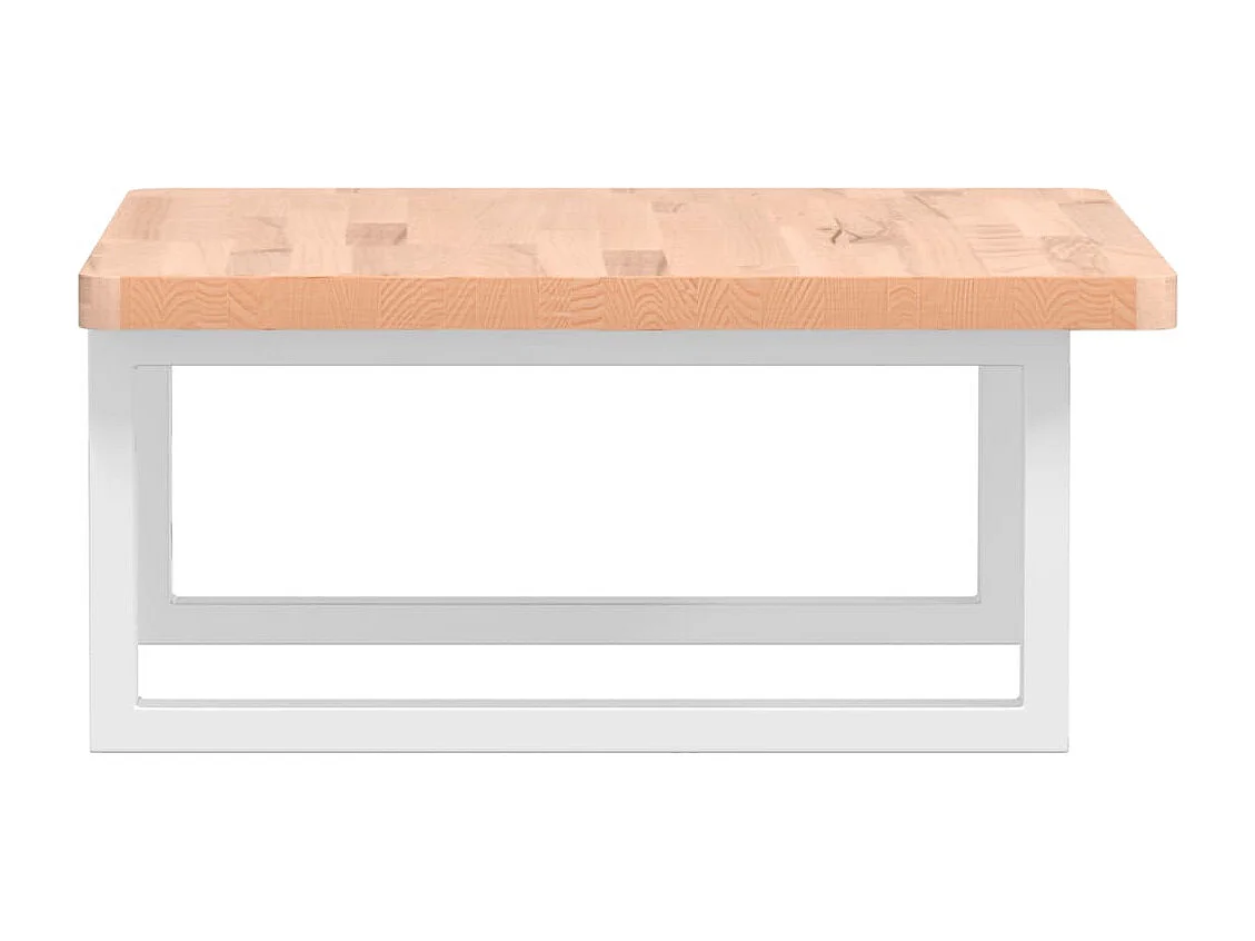 Estante de lavabo de pared de acero y madera maciza de haya