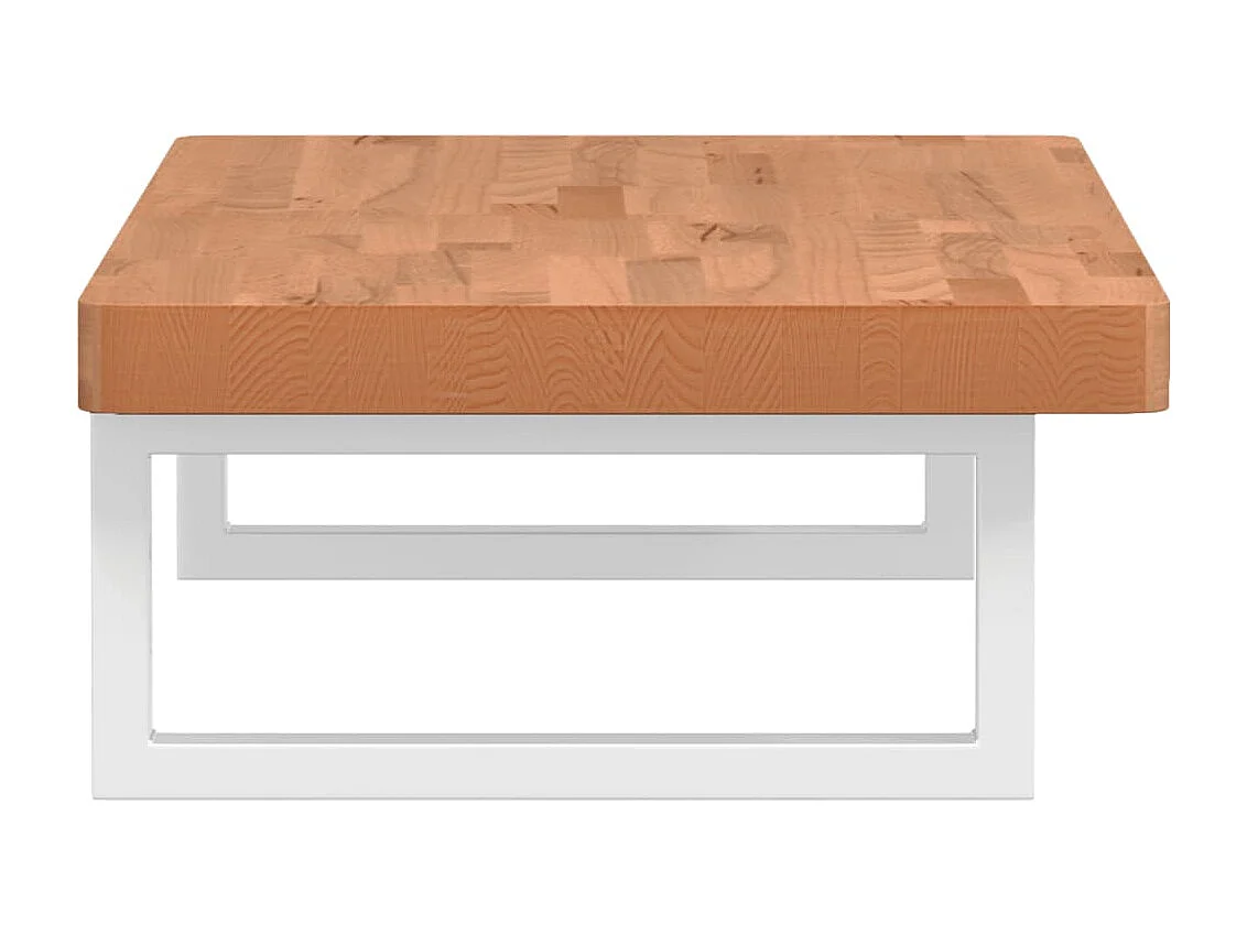 Waschbeckenregal Wandmontage Stahl und Massivholz Buche