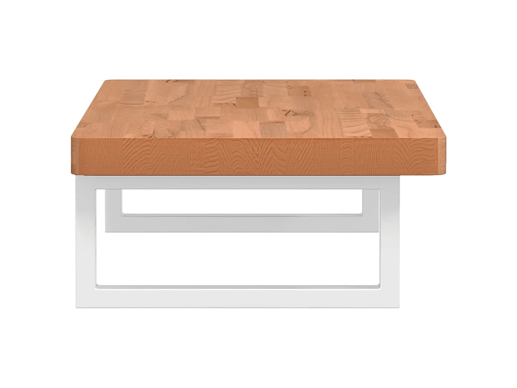 Waschbeckenregal Wandmontage Stahl und Massivholz Buche