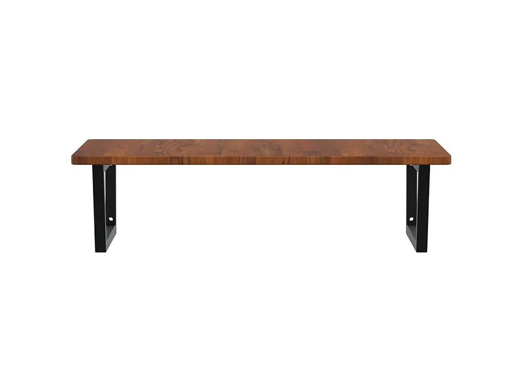Badkamer wandschap staal en massief eikenhout