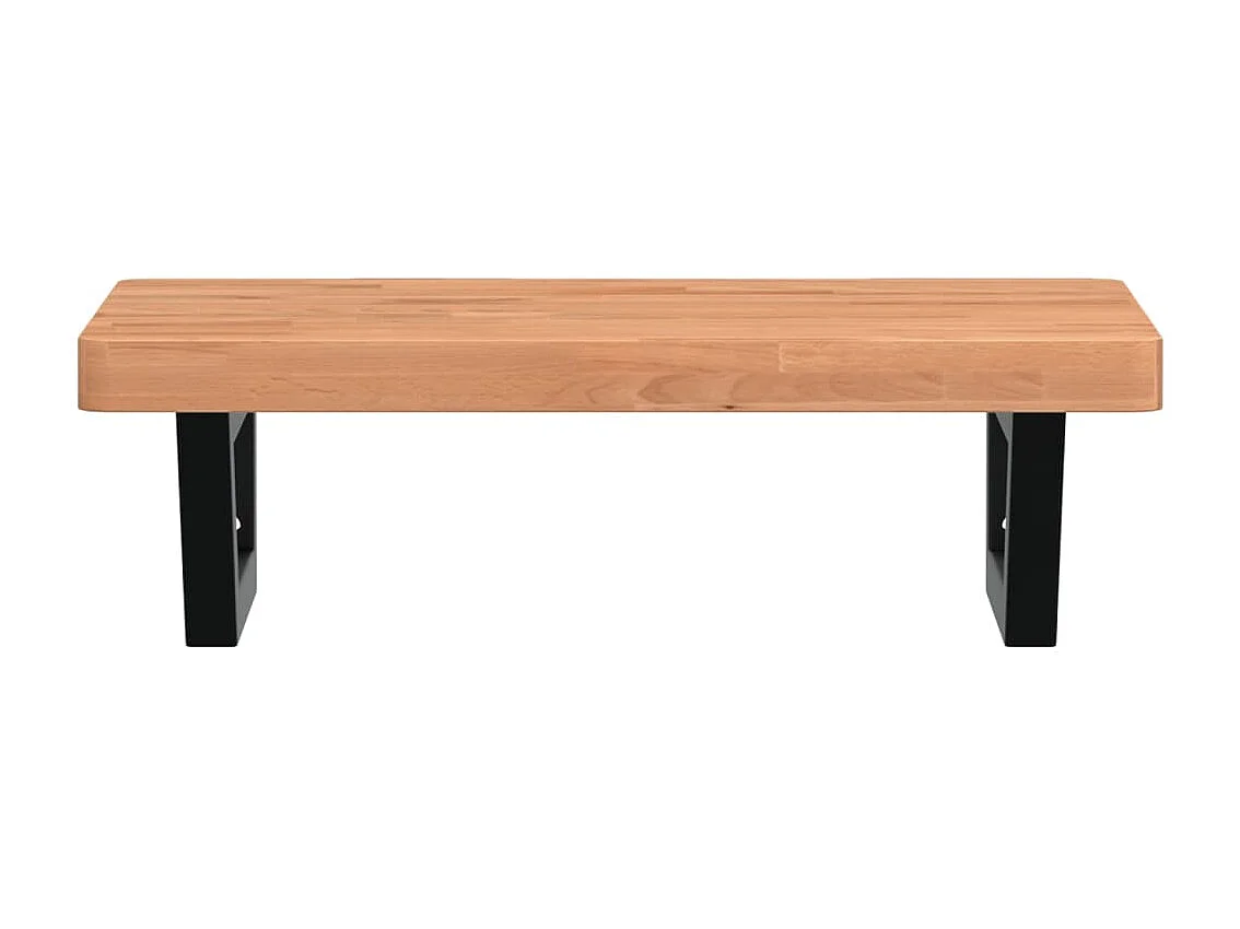 Badkamer wandschap staal en massief beukenhout