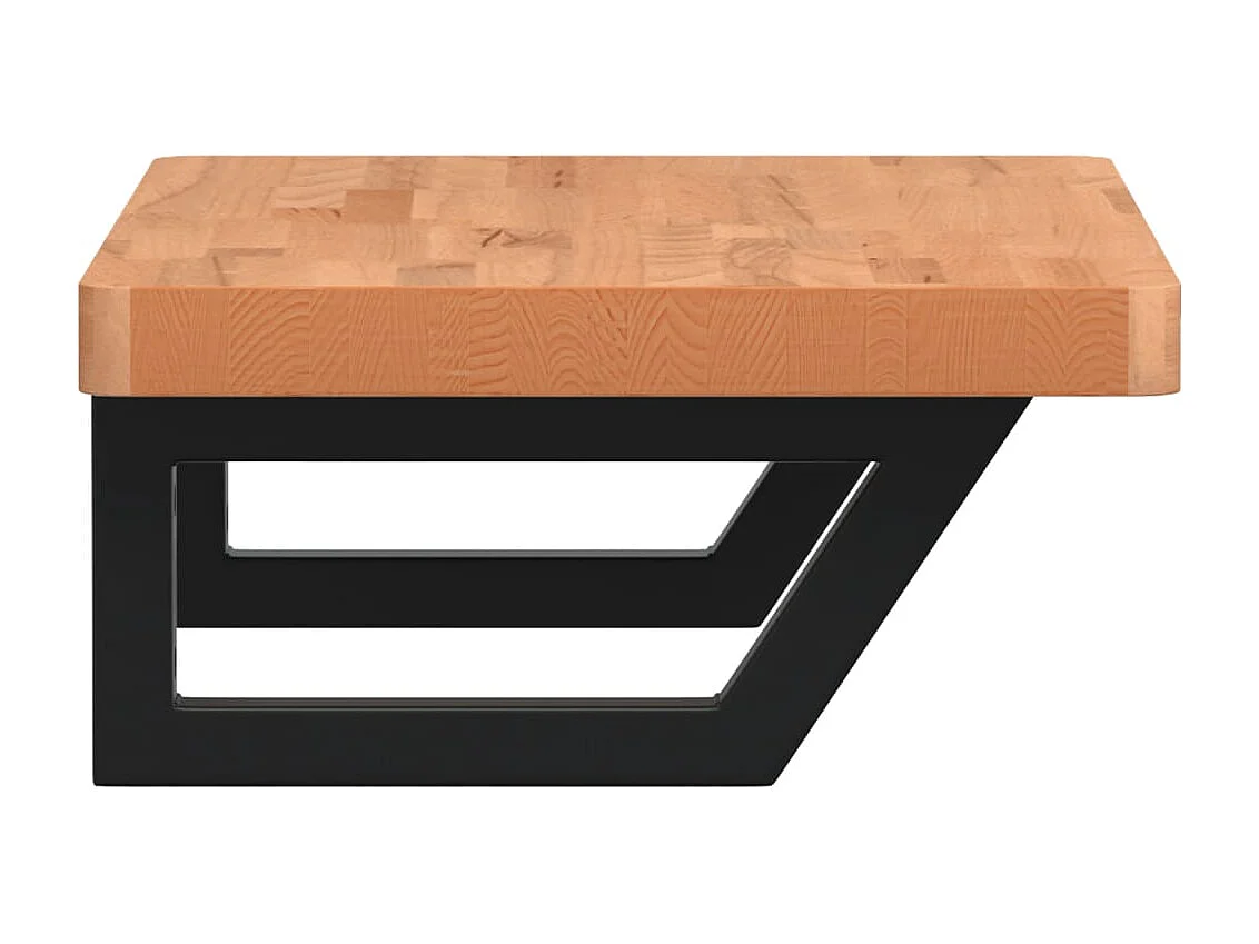 Badkamer wandschap staal en massief beukenhout