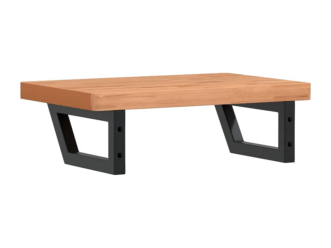 Badkamer wandschap staal en massief beukenhout