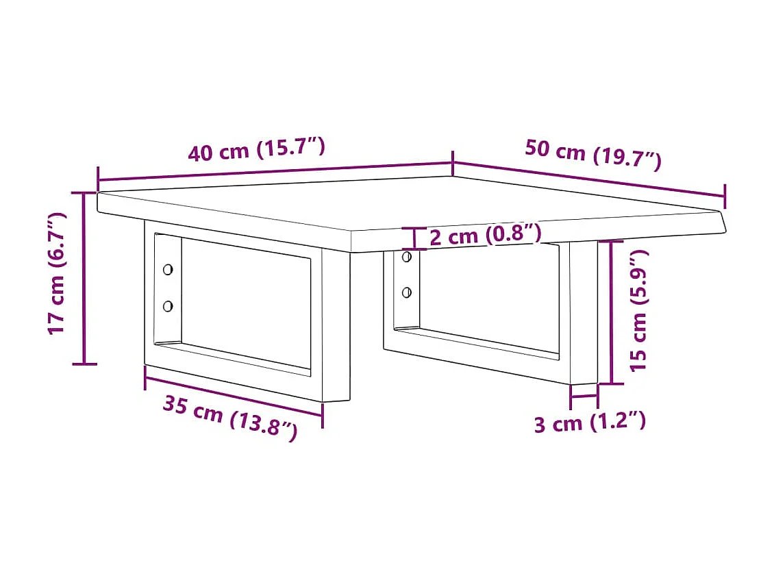 Badkamer wandschap staal en massief eikenhout