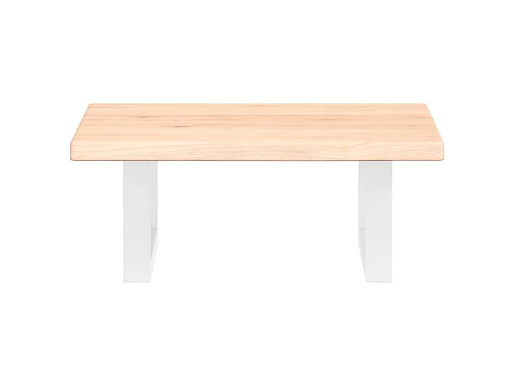 Estante de lavabo de pared de acero y madera maciza de roble
