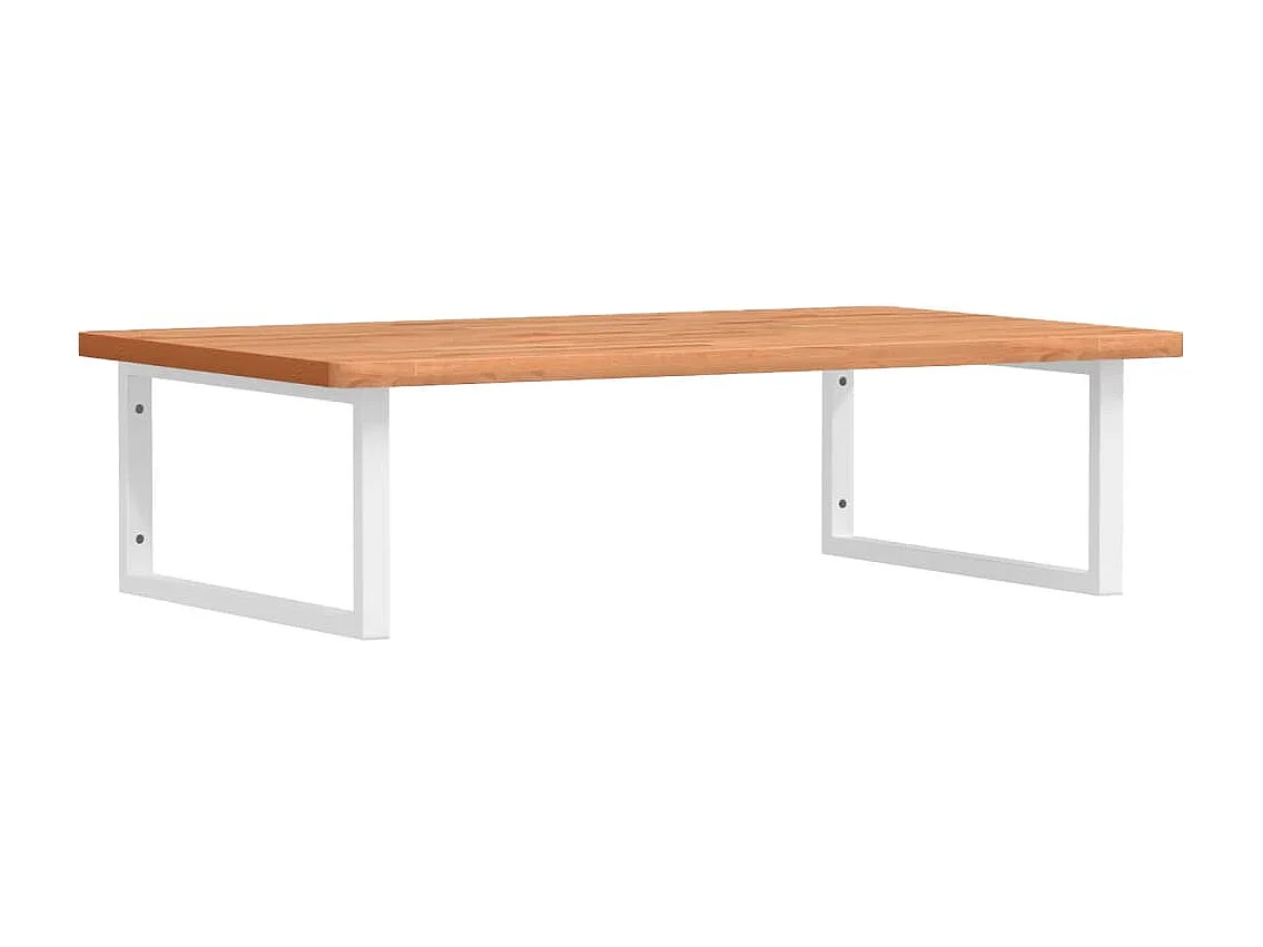 Étagère de vasque murale acier et bois massif de hêtre