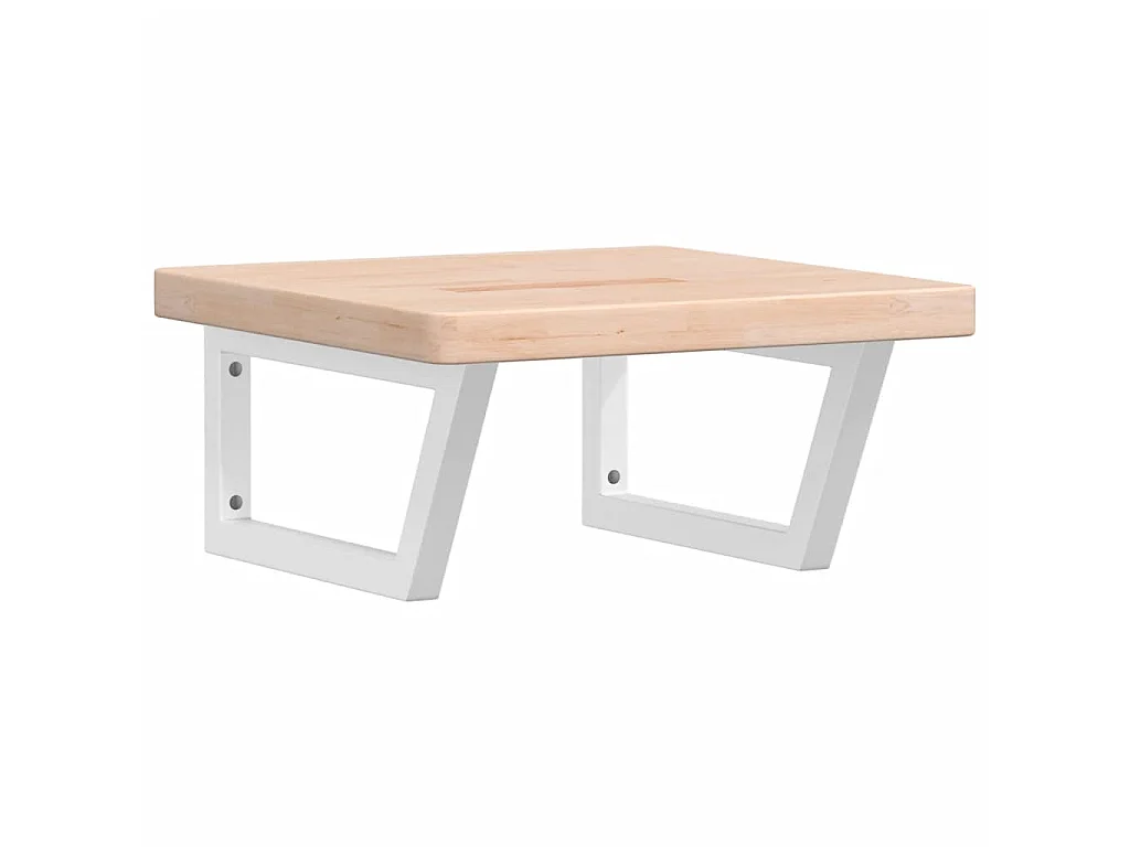 Badkamer wandschap staal en massief eikenhout
