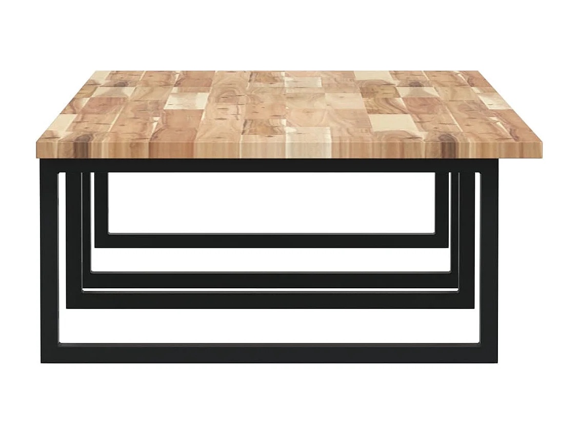 Badkamer wandschap staal en massief acaciahout