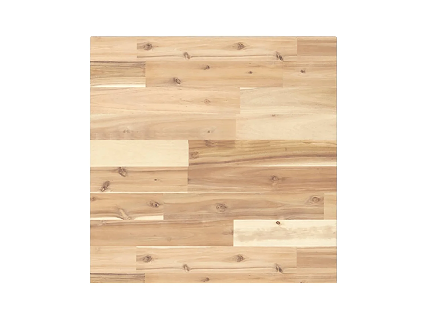 Étagère de vasque murale acier et bois massif d'acacia